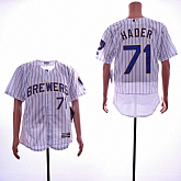 Brewers 71 Josh Hader White Flexbase Jersey Dzhi,baseball caps,new era cap wholesale,wholesale hats